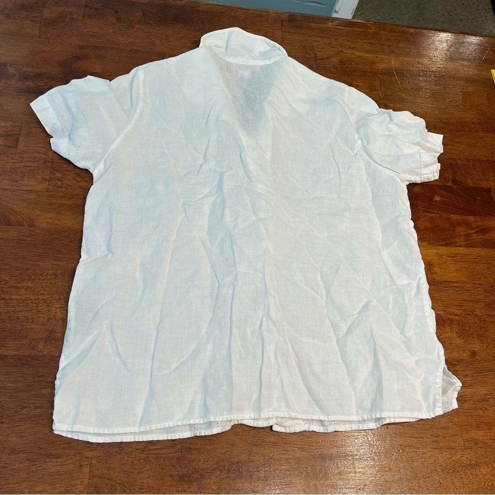 Talbots Petite Women’s 100% linen button down shirt size 12P - Picture 7 of 7